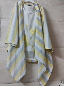 Striped White Kurta