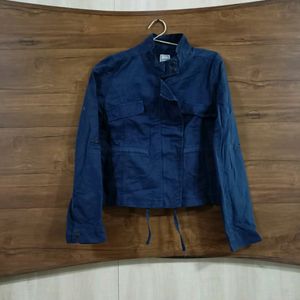 Blue Crop Jacket