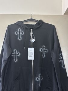 SAVANA PRINTED ZIP UP SWEATSHIRT