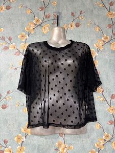 Polka Dot Sheer Top