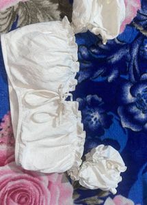 White Ruffle Crop Top