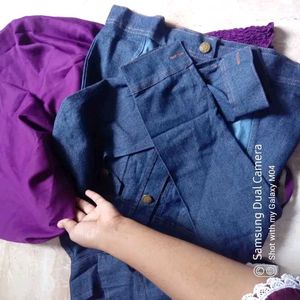 Dress &amp; Denim Jacket Set