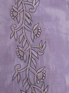 Elegant Lavender ambroidery work saree