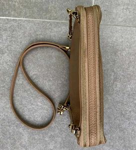 BiBi Taupe Leather Crossbody