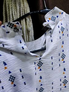 Patterned White Top