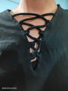 FabAlley Black Slit Dress