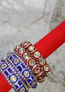 Embellished Bangles - Set of 4