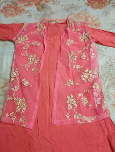 Pink Colour Kurti With Jacket 💗