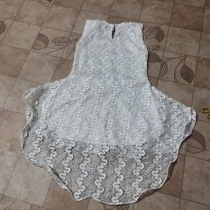 White Lace Sleeveless Dress