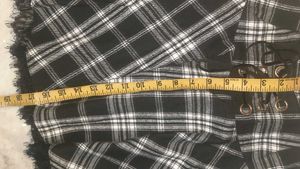 GRUNGE CRISS CROSS CHECKERED SKIRT