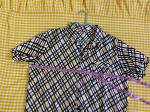 Satin Checked Button-Down Nightie Xxl
