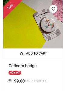 Caticorn Button badge
