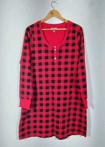 RED AND BLACK CHECKED DRESS