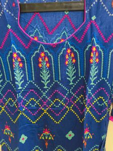 Blue Multi Printed Kurti