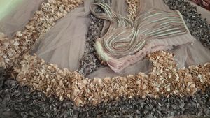 Elegant mauve heavy lehenga