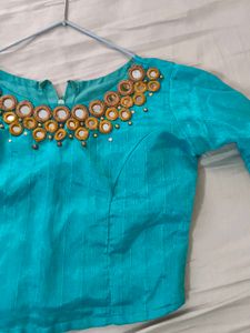 Elegant Turquoise Blouse