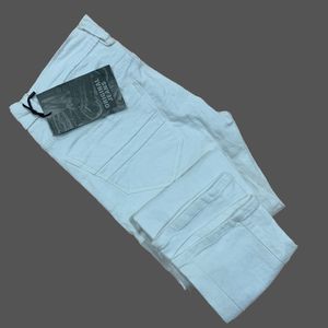 White Jeans with Patches For Boys Size 30