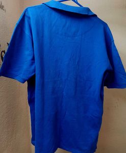 MEN POLO NECK DARK BLUE T-SHIRT