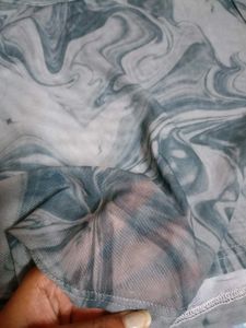 Sheer Marble Print Top