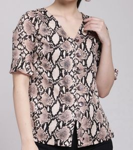 PlusS Studio Snakeskin Print Top XL