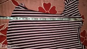 Striped Button Detail Top