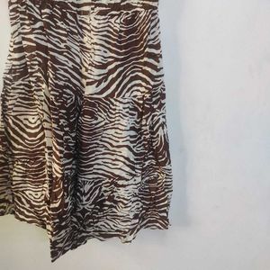 Brown Zebra Print Mini Dress