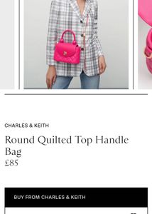 Charles &amp; Keith Quilted Top Handle Bag