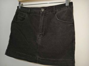 Gray Denim Mini Skirt 28"-30" Streachable