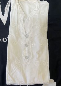 White Embroidered Kurta