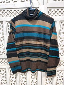 🎀Imported Striped Turtleneck Sweater