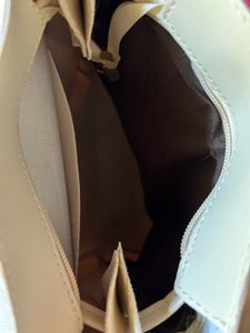 Cream Quilted Backpack