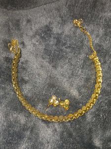 New Choker + Earrings Golden