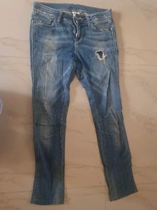 Ripped Flare Jeans