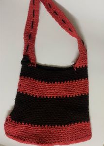 Crochet Striped Hobo Bag