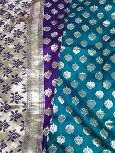 Banarsi silk unique pattern zari multicolour saree
