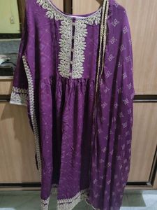 Elegant Purple Kurta with duppata