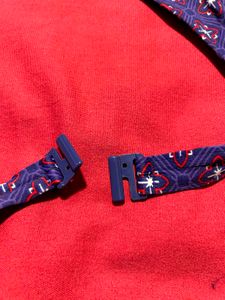 Red &amp; Blue Printed Monokini Swimsuit (Size 38