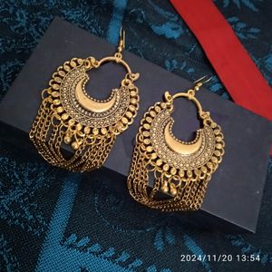Oxidized Gold earrings