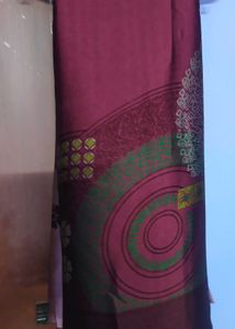 Maroon Patterned Saree
