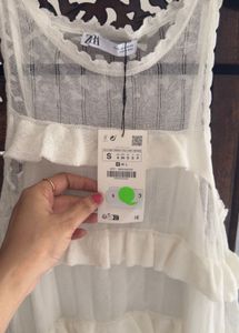 Zara Limited Edition Celeb Style Frill Mini Dress