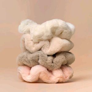 Soft Fur Scrunchies| Gentle On Hair| Cute &amp; Trendy