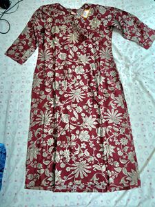 Maroon Suit With Full Size Dupatta