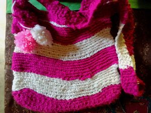 Handmade Crochet Striped Bag