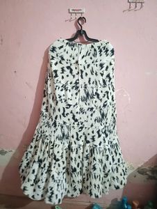 Dalmatian Flare Long Skirt - Freesize Ivory