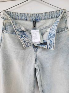 H&amp;M NEW Wrapover Waistband Straight Denim/EUR36