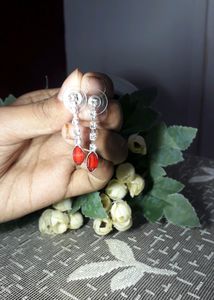 Red Necklace And Earrings