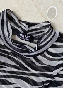 Balck And White Bodysuit Top