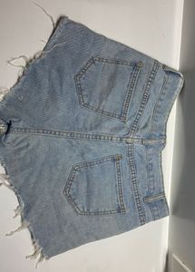 Hot Shot Denim Embroidered Shorts