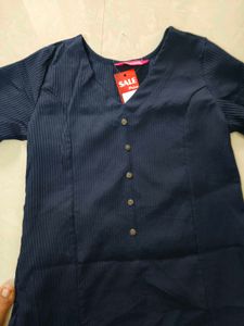 Elegant Striped Kurtha Dress