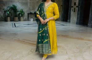 Beautiful Anarkali Kurta Set With Dupatta